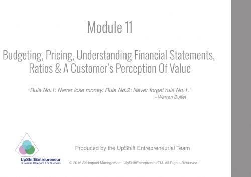 Module 11 how to budget