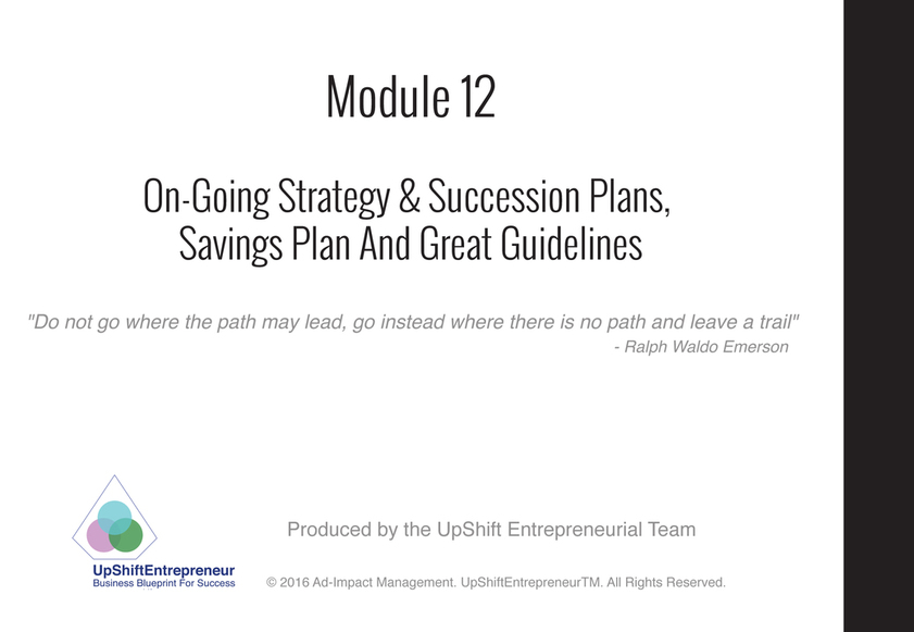 Module 12 succession & savings plan